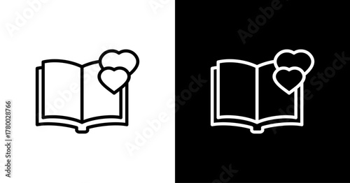 Book Lover  White Icon Set Design