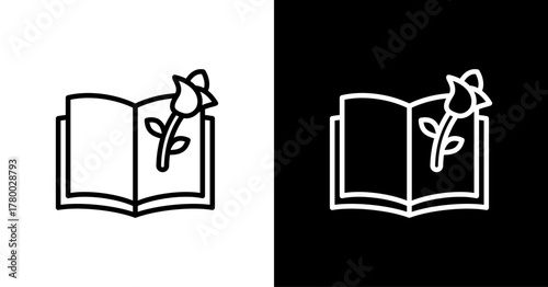 Romance  White Icon Set Design