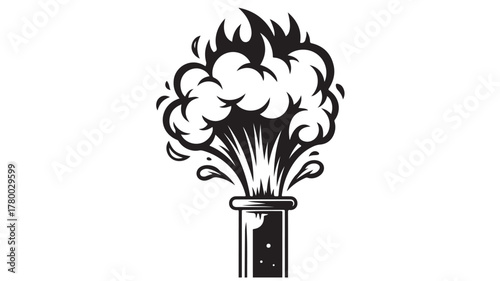 Vector illustration design of a vase with a bouquet of flowers on a podium