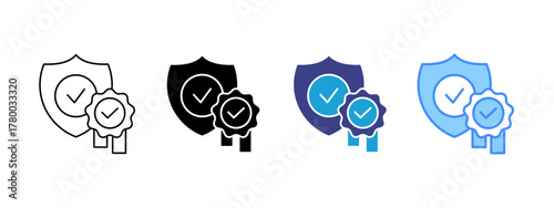 Authenticity Collection icon set multiple style collection