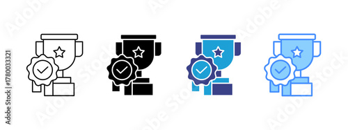 Achievement  Collection icon set multiple style collection