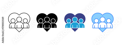 Family  Collection icon set multiple style collection