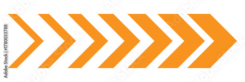 colourful arrow. dynamic moving arrow representing speed, acceleration, fast. transparent png and vector illustration.