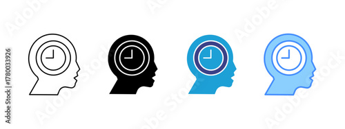 Patience  Collection icon set multiple style collection