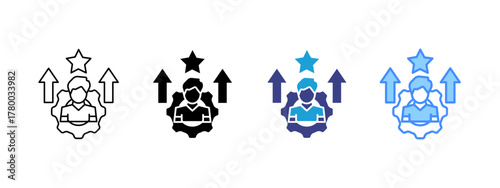 Self Improvement Collection icon set multiple style collection