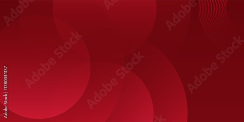 Abstract red circles gradient background. Modern circle dynamic shapes. Creative trend design
