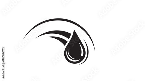 Abstract nature vector illustration background design with a drop  leaf symbol icon set