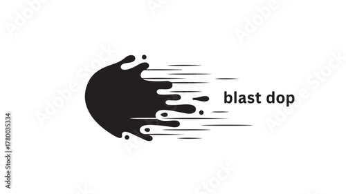  water drop run symbol vector illustration with black color splash icon design