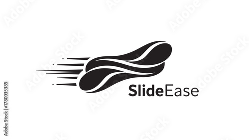slide ease silhouette vector logo design for a travel or business company symbol