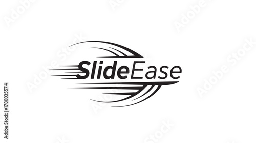 Slide ease Logo for company with business concept design, featuring a symbol, icon, and text vector illustration  
