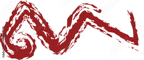 Abstract Red Brushstroke Logo: An intriguing abstract brushstroke design in a rich shade of red. It showcases the raw beauty of artistic expression.