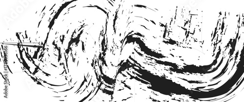 Abstract brush stroke art : A monochrome masterpiece, this striking artwork showcases the raw energy and emotion of brushstrokes.