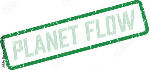 Textured Green Planet Flow Mark for Promoting Global Environmental Awareness