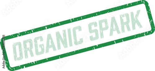 Organic Spark Green Textured Stamp for Igniting Innovative Eco Friendly Marketing Concepts