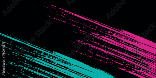 Abstract wrap banner car sticker with sporty line pink and greenish grunge color combination background. Brush grunge stroom.