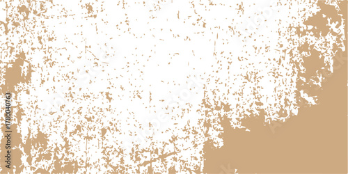 A vector illustration of an abstract grunge background texture featuring a dirty, aged brown paper wall pattern with rough, rusty vintage surface design