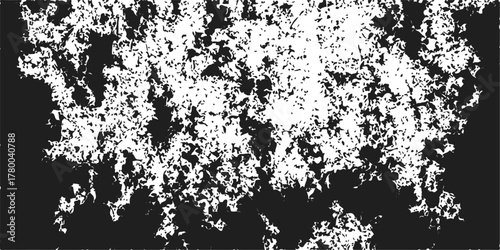 Seamless fur tree and bear pattern with a vintage ink splash grunge texture background