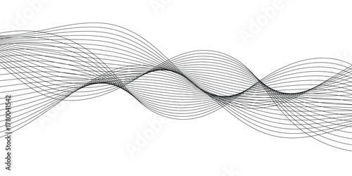 abstract creative black blend wave lines background vector design.