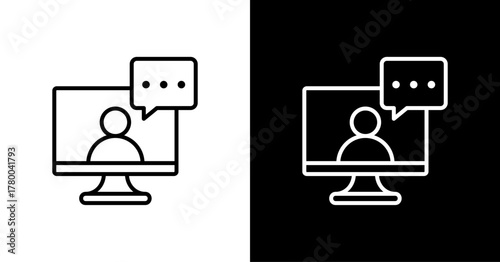 Tech Innovation White Icon Set Design