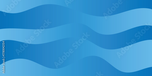 abstract creative blue gradient sea wave line background.