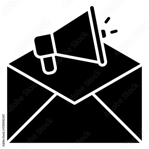 Email Campaign Glyph Icon