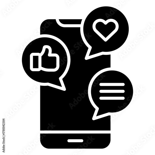 Social Media Glyph Icon