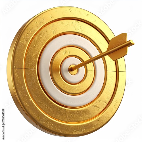 Golden bullseye with arrow in center