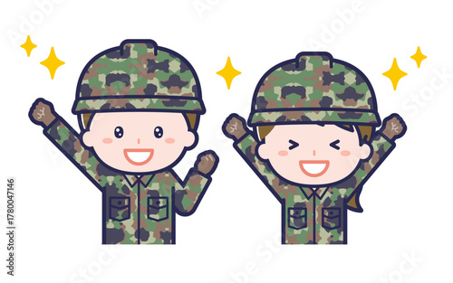 自衛隊員／2人組／男女 03