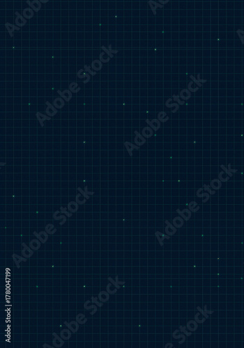 Subtle dark blue digital background with a fine square grid pattern and tiny glowing green data points