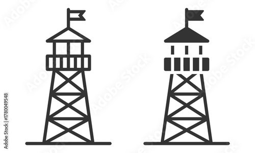 Watchtower icon isolated transparent background vector illustration