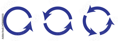 Set of circle arrow vector icons. eps 10