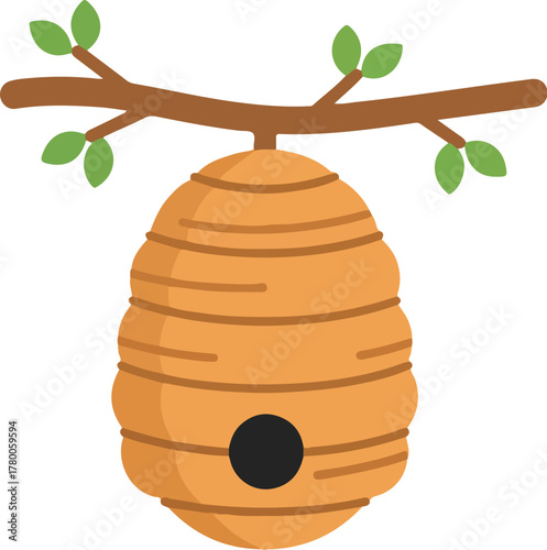 Honeybee Hive on a Branch A Natural Sweet Home Icon