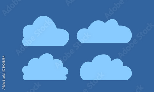 cloud computing icon on blue background