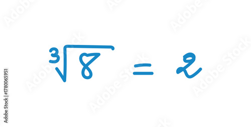 Cube Root of Eight Equal Two in mathematics.