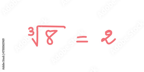 Cube Root of Eight Equal Two in mathematics.