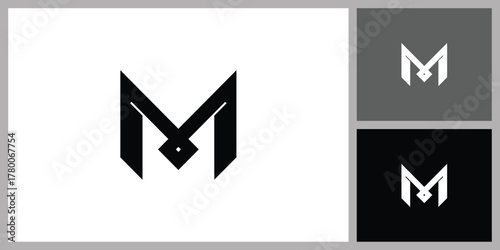 Modern Letter M Icon for Tech, Sport, and Automotive Brand