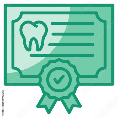 Dental Certificate Icon Element For Design