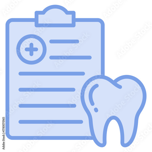 Dental Record Icon Element For Design
