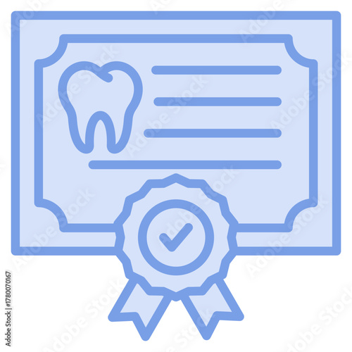 Dental Certificate Icon Element For Design