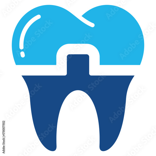 Tooth Crown Icon Element For Design