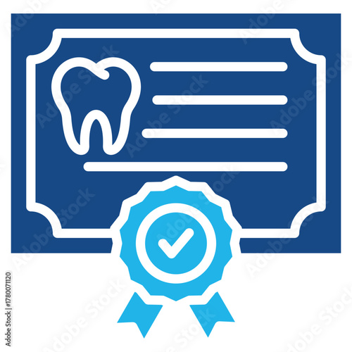 Dental Certificate Icon Element For Design