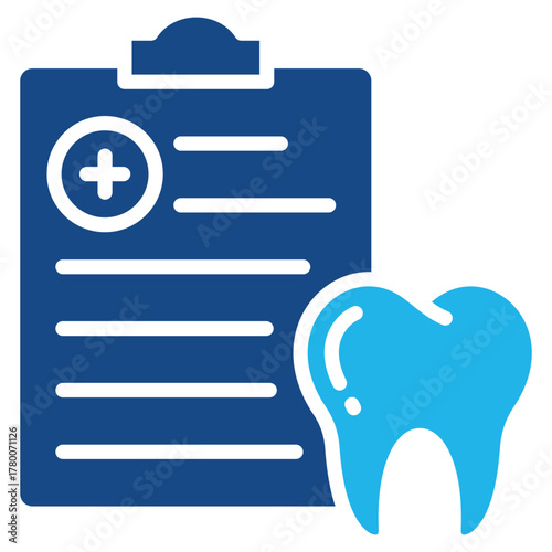Dental Record Icon Element For Design