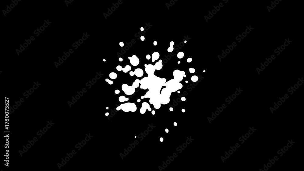 Cartoon explosion FX with liquid splash, anime inspired 2D flash ...