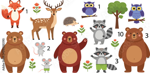 Charming Woodland Creatures Collection A Whimsical Assortment of Forest Animals