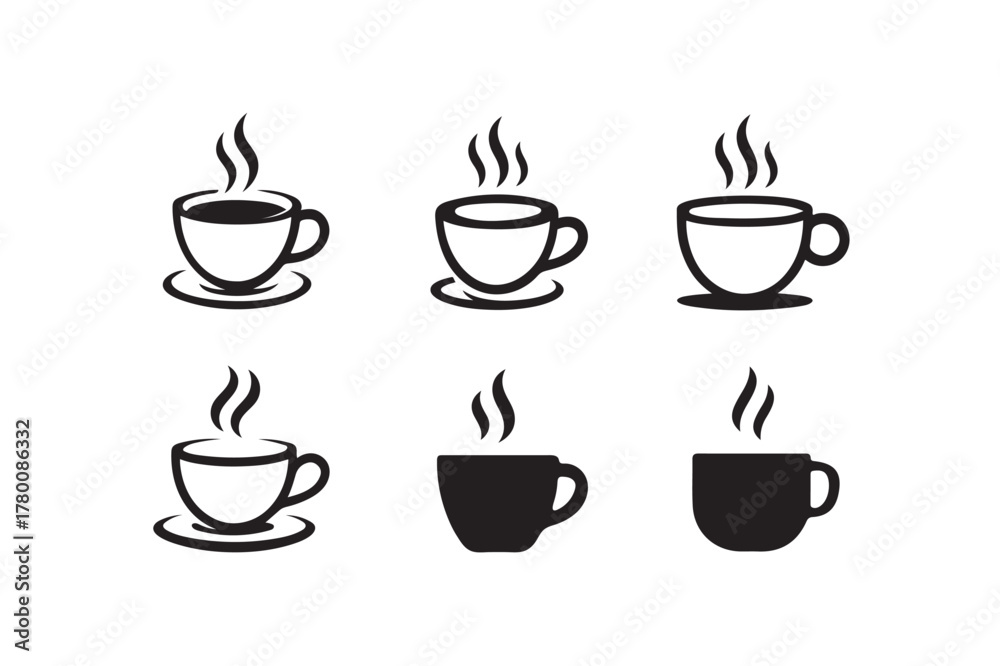 Obraz premium Modern Coffee Cup Logo Design white background .
