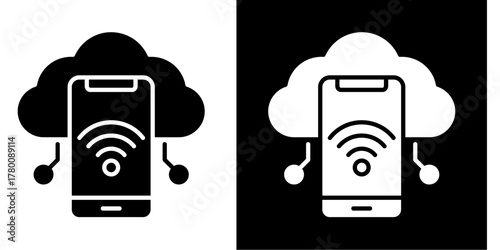 Cloud Storage  Icon Set White Style Collection