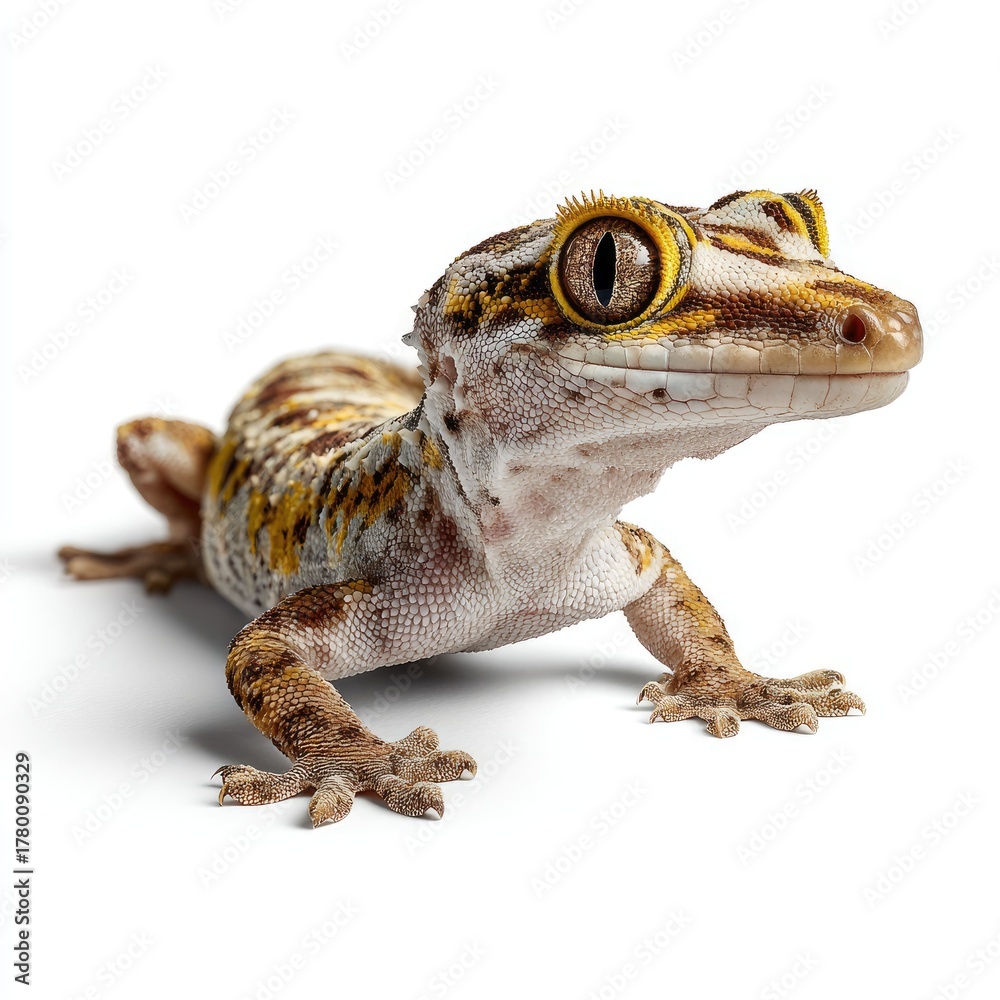 Obraz premium Hyperrealistic gecko portrait natural habitat animal photography close-up detailed wildlife