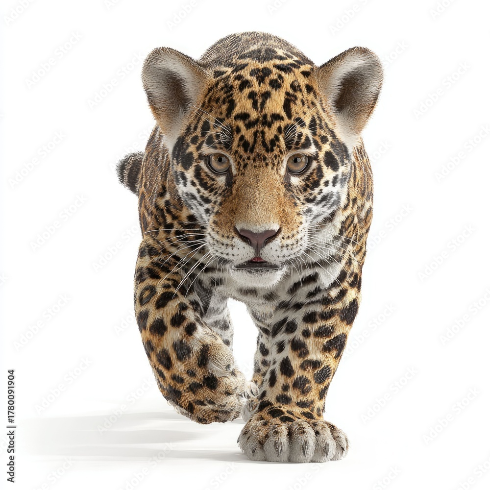 Obraz premium Hyperrealistic image of a jaguar cub in natural habitat gigapixel standard scale wildlife photography