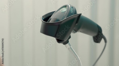 Barcode reader scans barcodes from product packages.