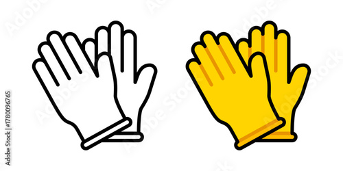 Vector Gloves Flat Illustration